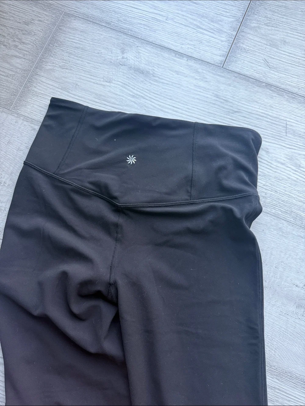 Athleta Black Split-Hem Flare Yoga Pants